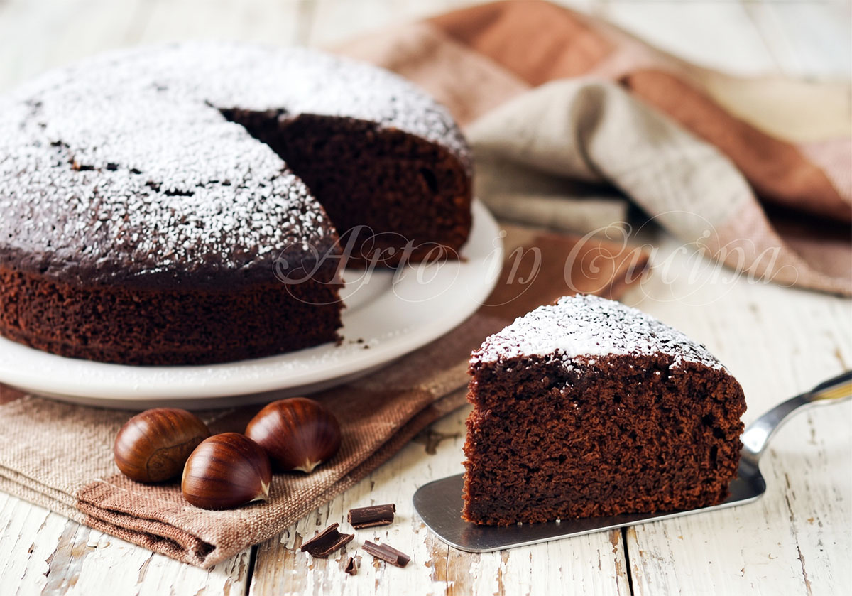 Torta di castagne al cioccolato dolce facile e veloce