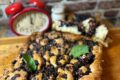 Focaccia dolce ai mirtilli e cioccolato
