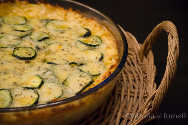 Torta di patate con zucchine e formaggio