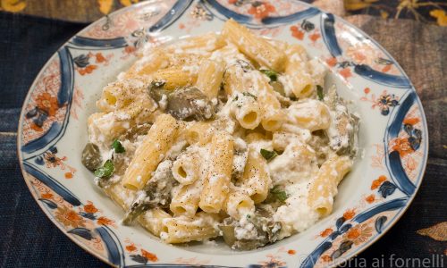Pasta con carciofi e ricotta, ricetta siciliana