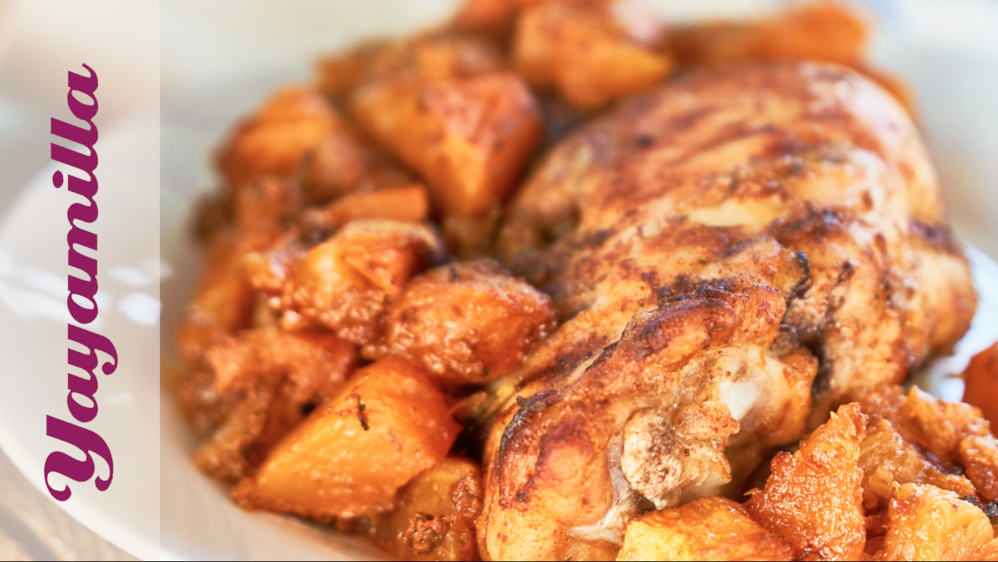 pollo speziato con zucca