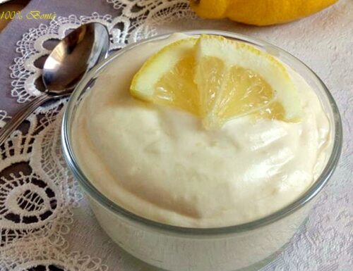Crema chantilly al limone senza lattosio