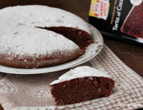 Torta al cacao e nocciole senza glutine e lattosio