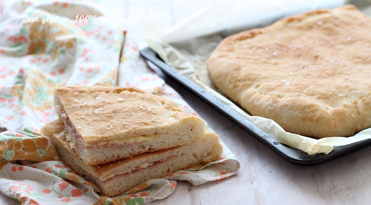 Focaccia Morbida Ripiena Di Prosciutto Cotto Ricetta Con Video