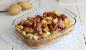 Patate salsiccia e würstel al forno