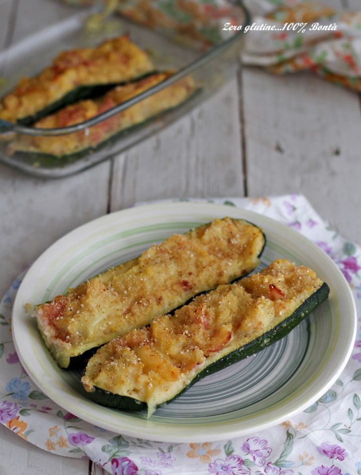 Zucchine ripiene di patate e prosciutto cotto. Ricetta facile