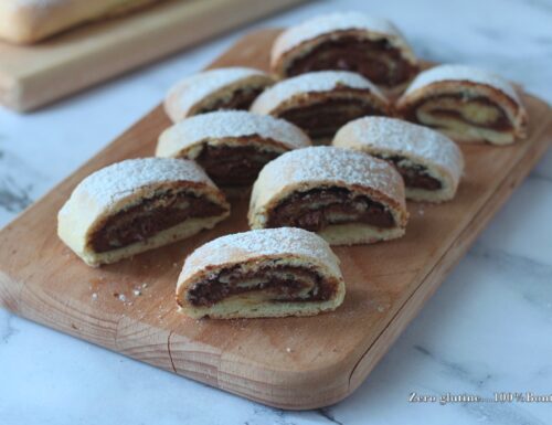 Biscotti arrotolati ripieni di Nutella