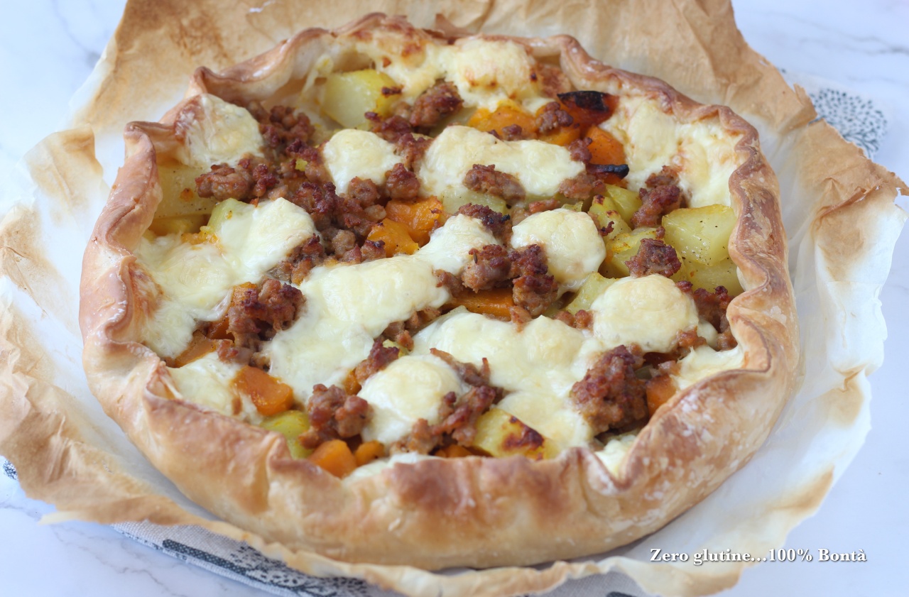 Torta Rustica Con Patate Zucca E Salsiccia Mary Zero Glutine Bont