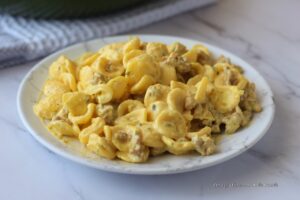 Orecchiette cremose con salsiccia e zafferano