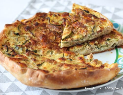 Torta rustica con zucchine tonno e ricotta