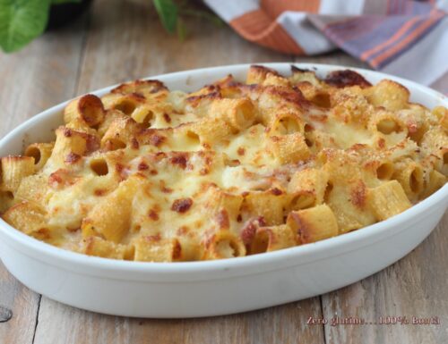 Pasta con cavolfiore e speck in friggitrice ad aria