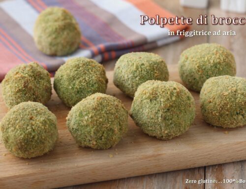 Polpette di broccoli in friggitrice ad aria