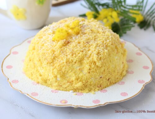 Zuccotto Mimosa senza glutine e lattosio