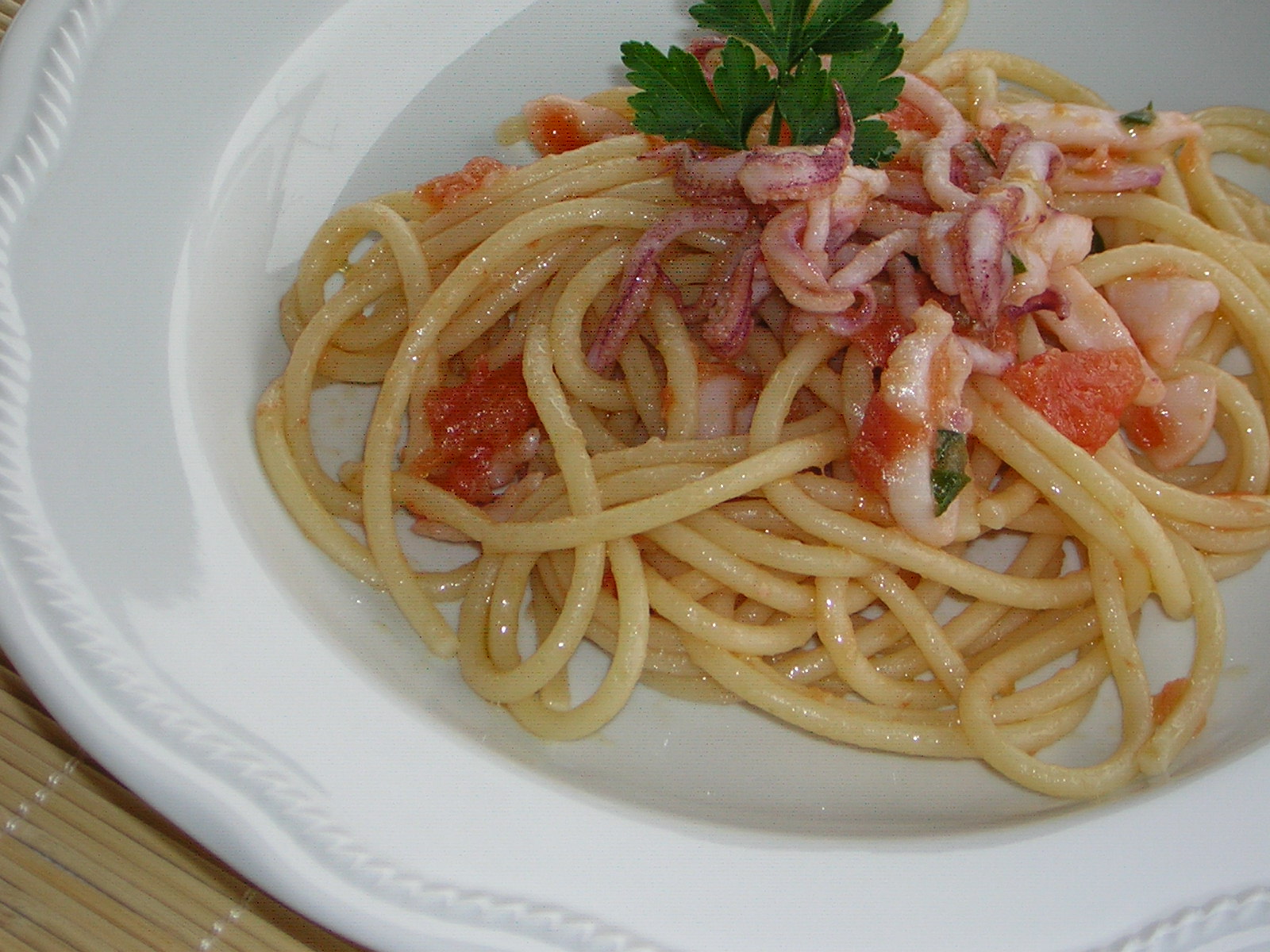 spaghetti con calamaretti