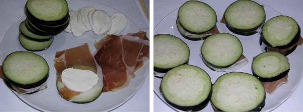 Preparazione delle melanzane fritte ripiene