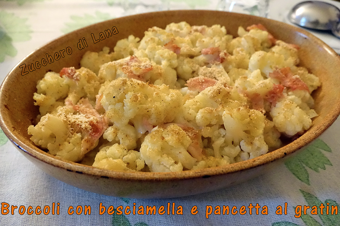 Broccoli con besciamella e pancetta al gratin ricetta facile